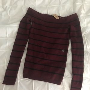 American Eagle fitted off the shoulder sweater